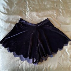 Black Milk Velvet Black Shorties size M